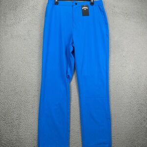 Callaway Mens Chino Golf Pants Medium Blue Performance Tech Stretch Straight NEW